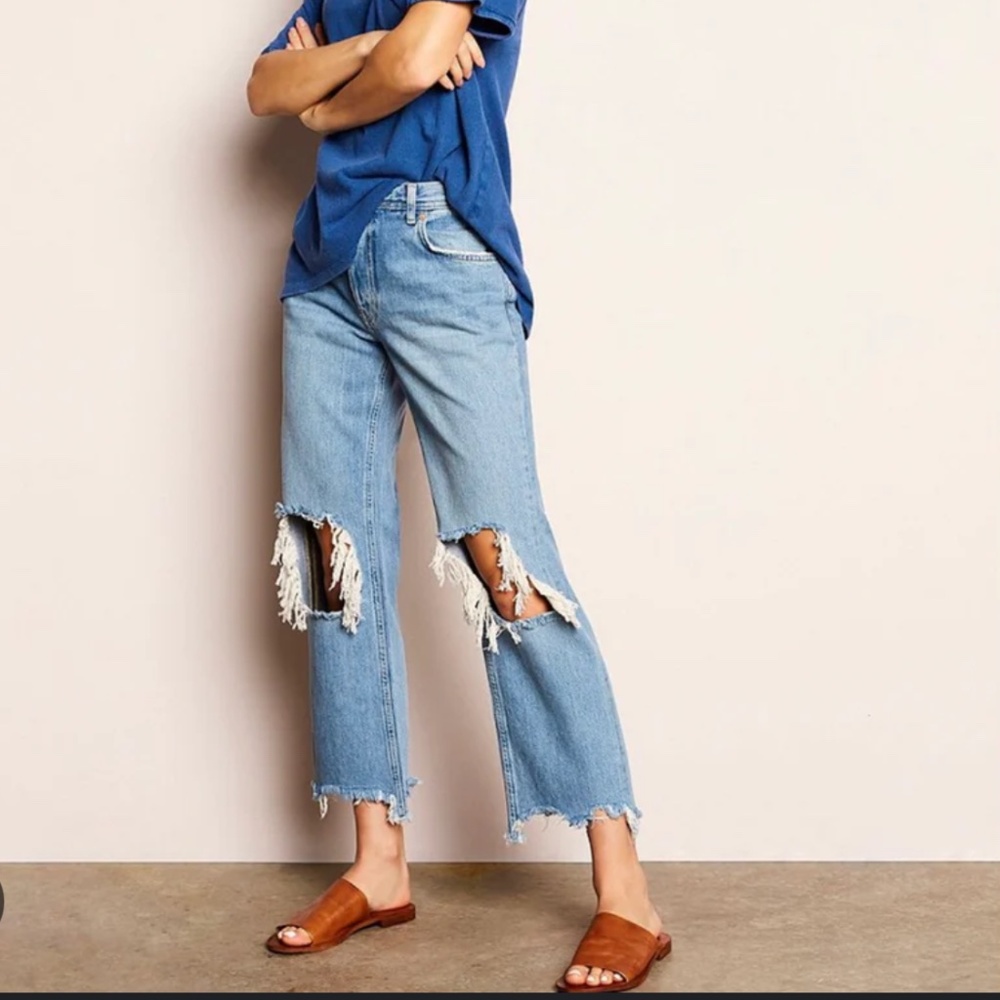 Free People  We The Free Maggie Cropped Ankle  Jeans